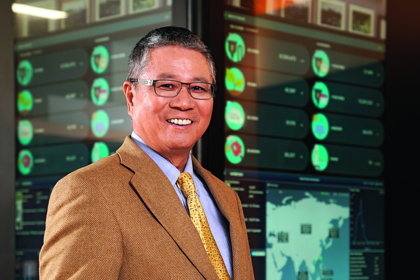 Simon Lin, chair of Wistron, in his office in a leafy suburb north of Taipei