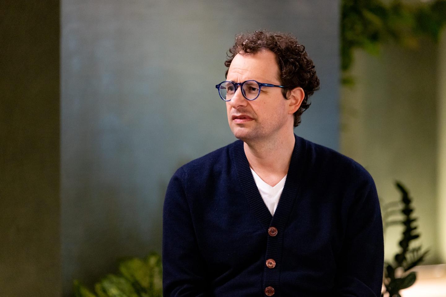Anthropic CEO Dario Amodei speaking at a conference on AI safety