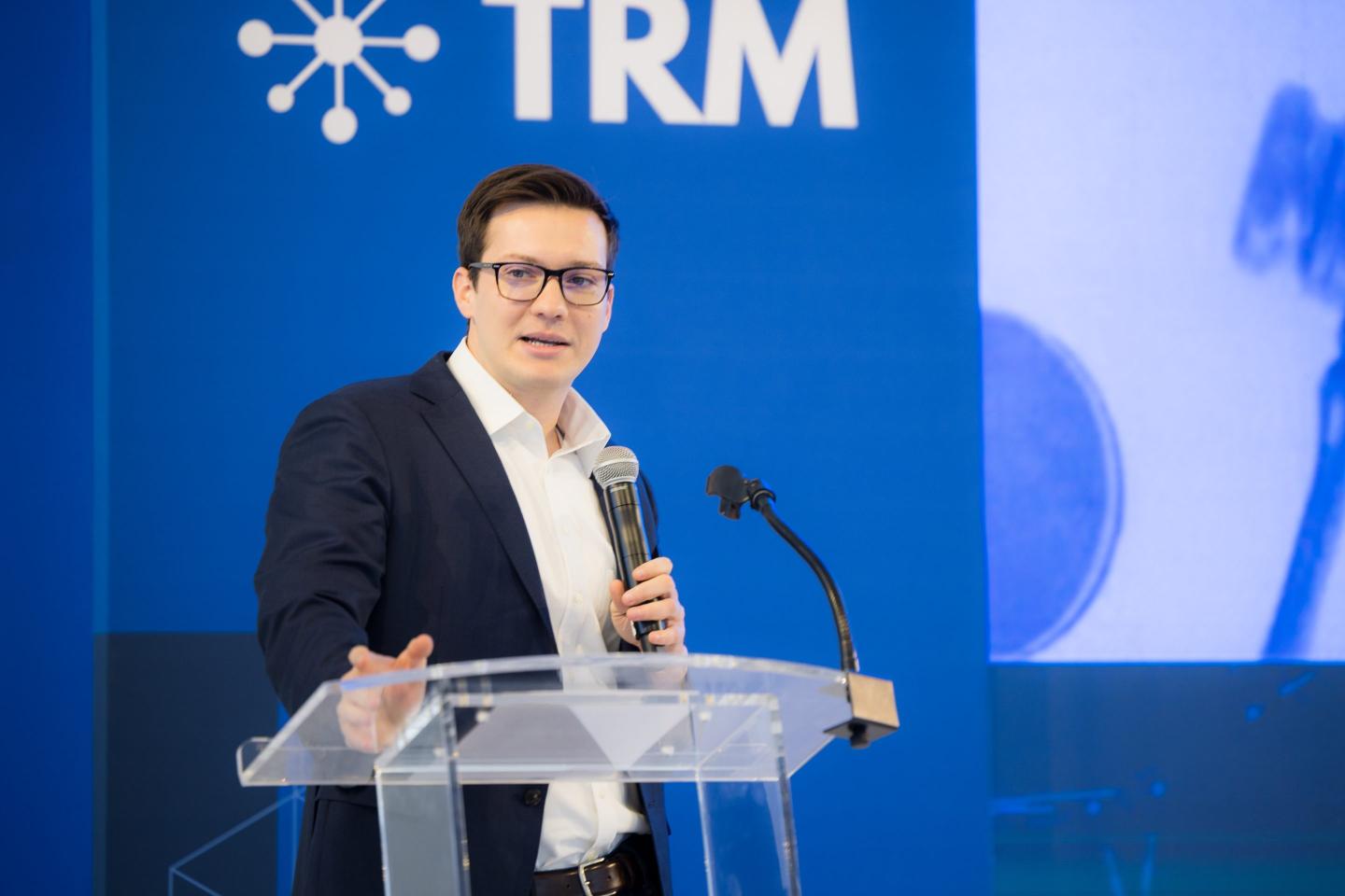 TRM Labs office with AI crime-fighting platform concept