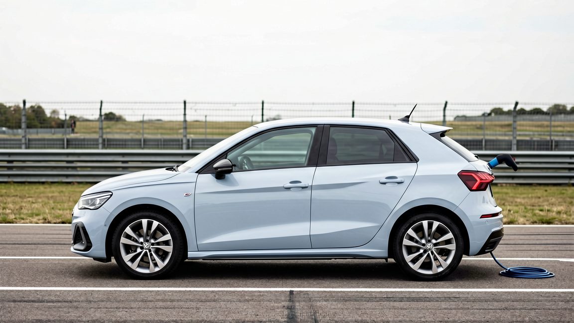 Audi A2 e-tron concept with sleek silhouette highlighting its low drag coefficient